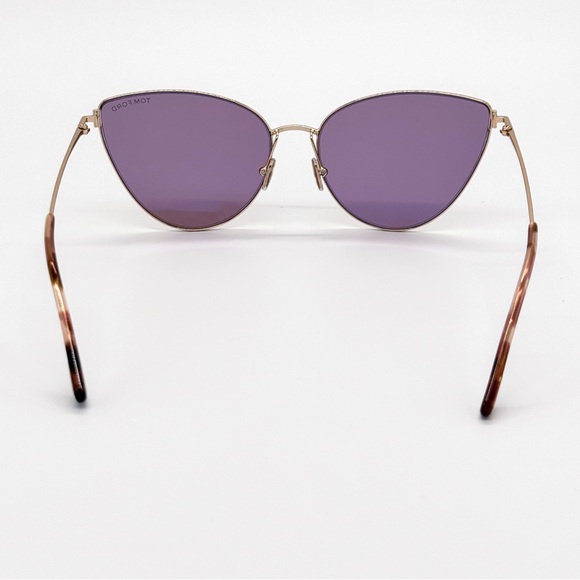 NEW TOM FORD ANAIS-02 TF1005 28Z WOMEN SUNGLASSES FT1005/S GOLD BROWN EYEWEAR - Picture 7 of 11